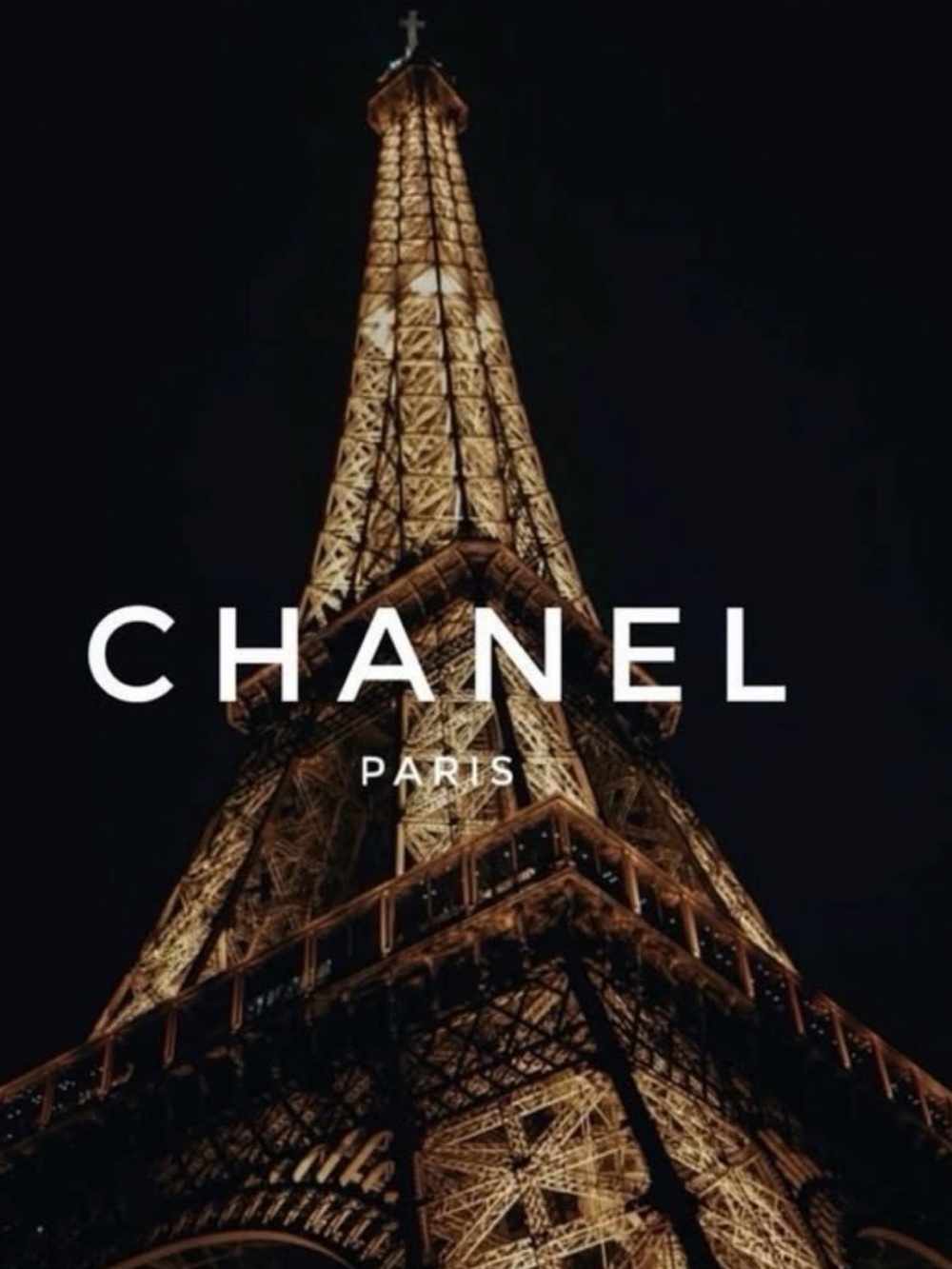 Parisian Fashion Culture Wall Art | Chanel Eiffel Tower Moody 8x10 Print